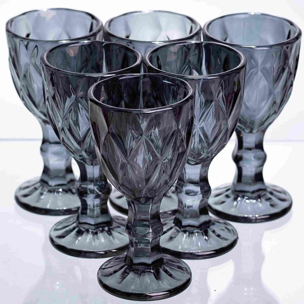 Набір чарок Fractal 6 штук по 40 мл HP-19-272 прозорий стакани для міцних напоїв шотів коктейлів Коломыя - изображение 1