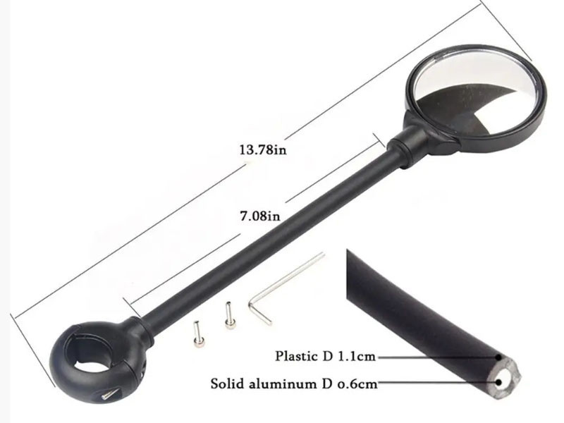 Зеркало велосипедное на руль гибкое Feel Fit Черное Бровары - изображение 5