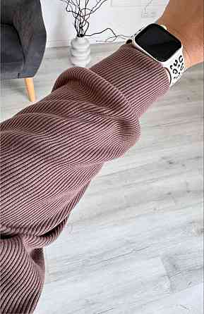 Женский стильный повседневный костюм двойка: кардиган на пуговицах + брюки трикотажный рубчик Мокко, 42/44 Одесса