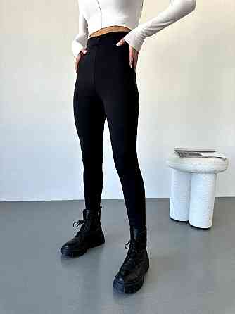 Жіночі повсякденні теплі лосини з високою посадкою матовий трикотаж на щільному ху 48/50 Одеса