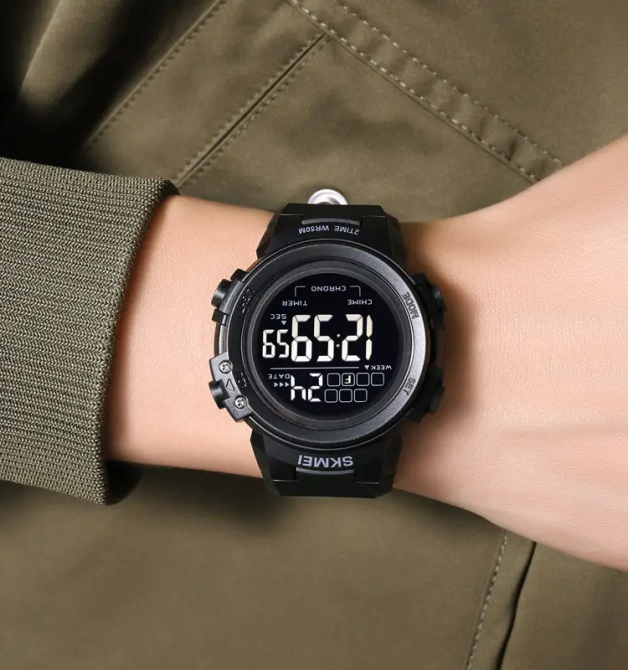 Годинник чоловічий наручний спортивний Skmei 2260 (Чорний з чорним) Київ - фото 7