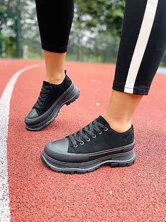 Кеди жіночі M123-1 чорні (весна-осінь, еко-замша) (4749) 37 Коломыя