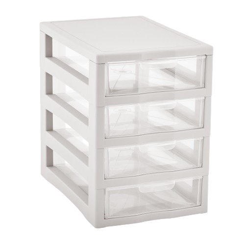 Органайзер універсальний на 4 шухляди біла троянда/прозорий Алеана Житомир