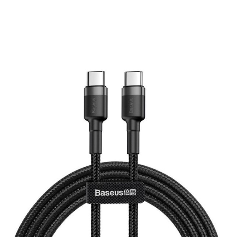 Кабель Baseus Cafule PD2.0 60W flash charging USB Type-C-Type-C (20V 3A)1M Grey+Black Київ - фото 7