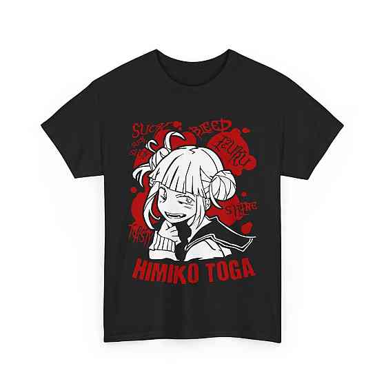 Футболка чоловіча з аніме принтом Моя геройська академія оверсайз (S/M/L) Чорний AnimeJ0535 Дніпро