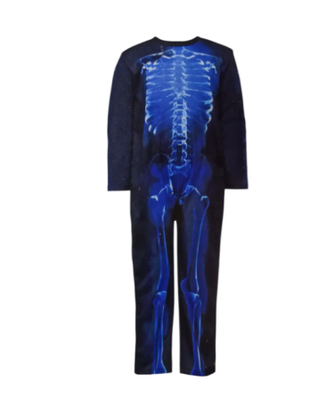 Костюм на Хеловін для хлопчика Скелет чорно-синій М (7-10 років) Київ