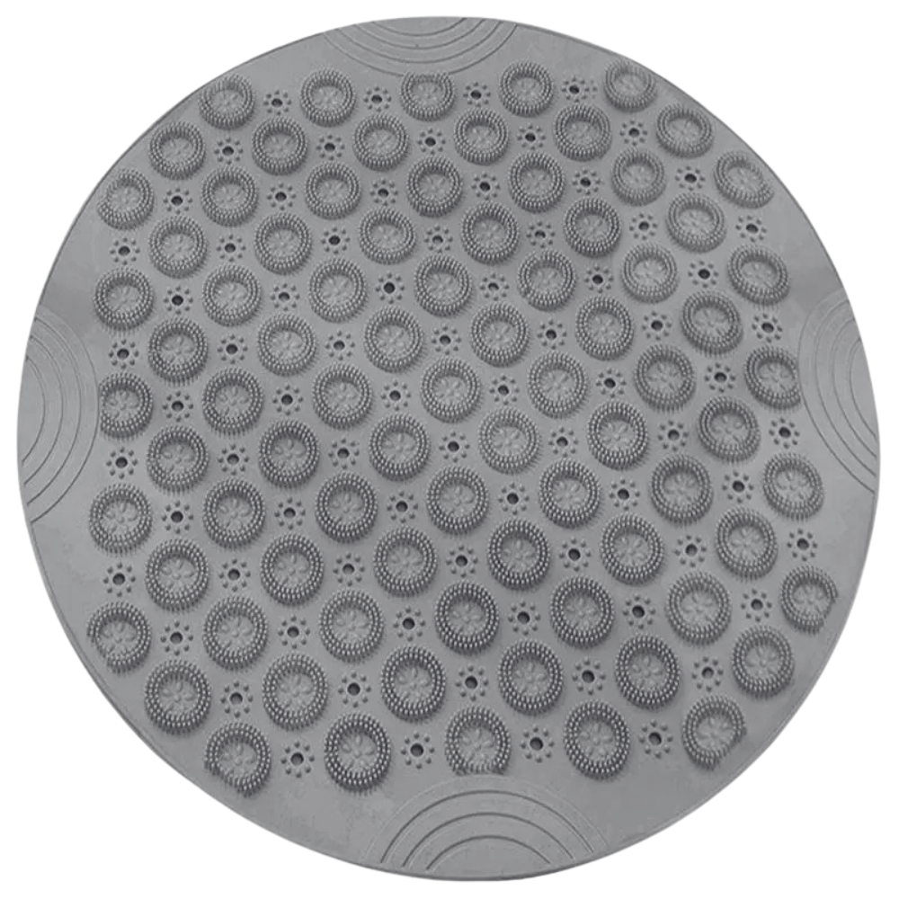 Силиконовый круглый коврик противоскользящий Bathlux на присосках для ванны и душа 55х55 см, Серый Каменец-Подольский - изображение 5