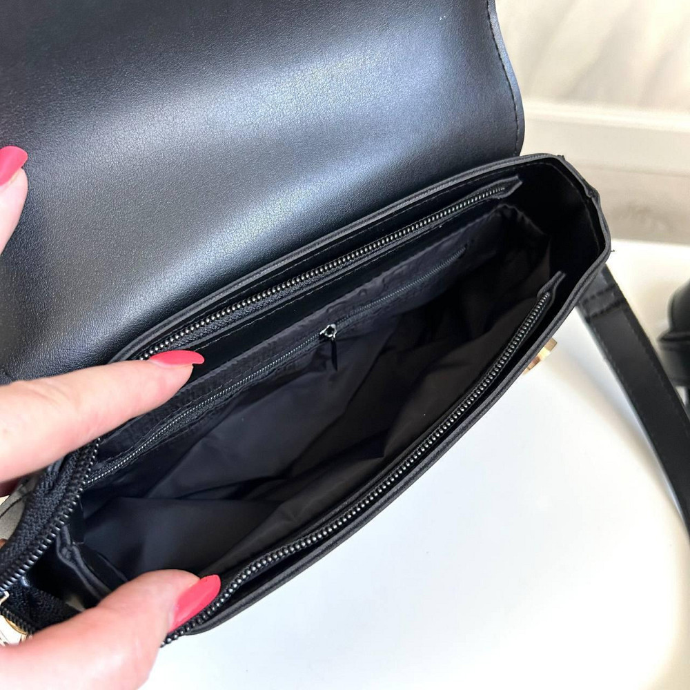 Красивый, стильный клатч. НАТУРАЛЬНАЯ ЗАМША+эко кожа. Черный. 301-41 Киев - изображение 10