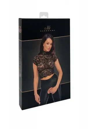 Топ Noir Handmade F303 Essence lace top with high collar - 3XL Львов