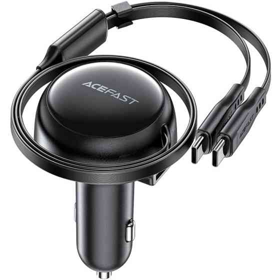 Автозарядка 3xUSB 53W (2xUSB-C+USB-A) + cable USB-C 2in1 B13 Acefast Винница