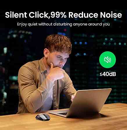 Бездротова безшумна миша UGREEN 2,4G (4000 DPI) Київ