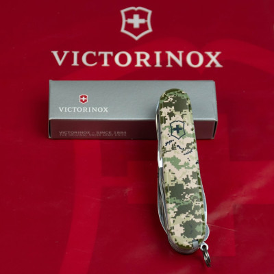 Нож Victorinox Huntsman Army 91 мм Піксель (1.3713.3_W3940p) Винница - изображение 7