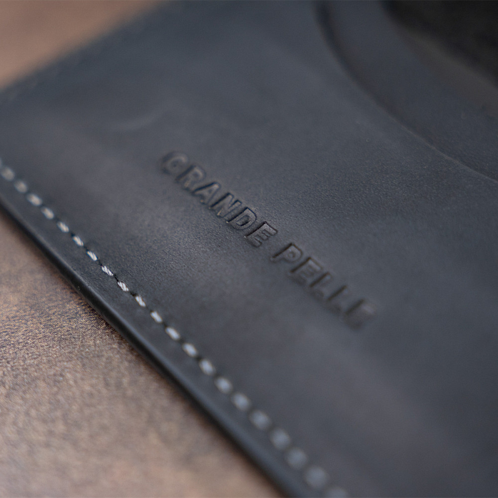 Візитниця з обкладинкою для ID-паспорта з натуральної шкіри GRANDE PELLE 11290 Чорна Київ - фото 9