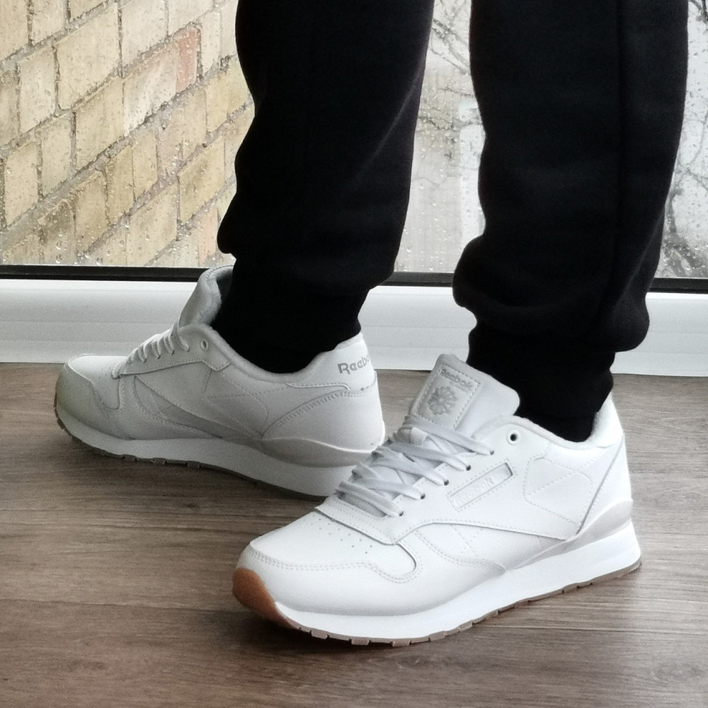 Мужские Термо Кроссовки Reebok Classic Белые Зимние Рибок Кожаные (размеры: 40,41,42,43,44,45,46) Днепр - изображение 3