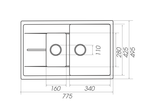PLATINUM Гранітна мийка для кухні Platinum 7850W TOSKANA матова Чорна Київ