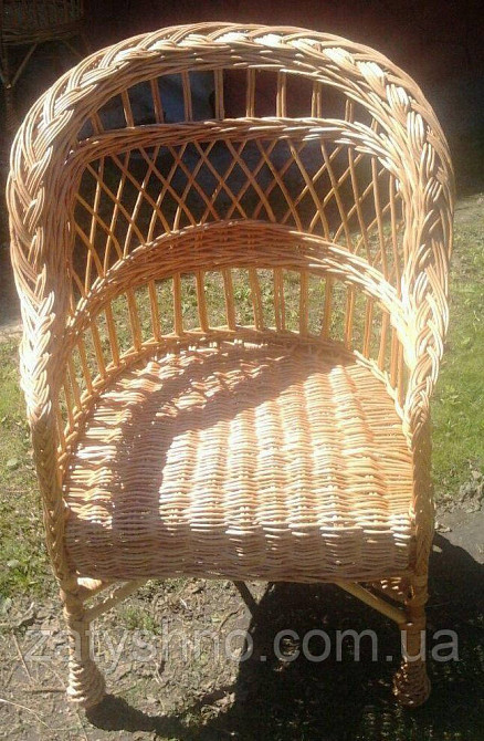 Комплект плетеной мебели кресло+столик из лозы Киев - изображение 2