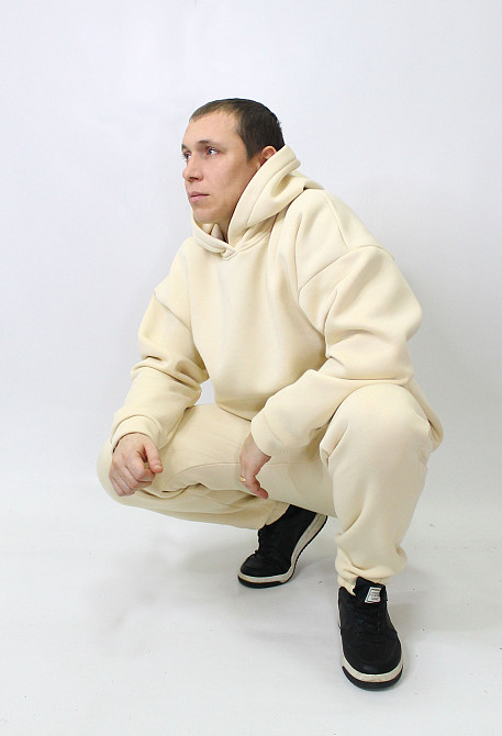 Теплый спортивный костюм мужской Молочный 46 Харьков - изображение 9