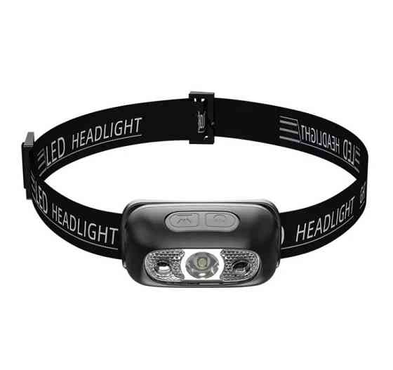 Налобный фонарик на аккумуляторе с зарядкой USB, налобный фонарь для рыбалки, фонарик на голову, 3 режима, Киев