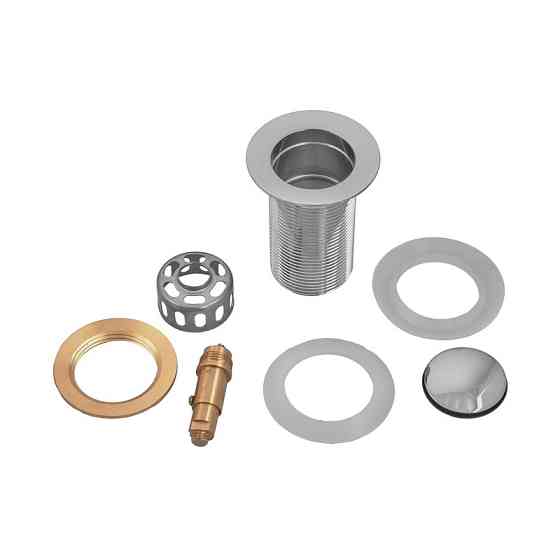 Донный клапан для раковины Koer PW-10-01 1 1/4'' без перелива автоматический СLICK-СLACK (Цвет хром) (KR5797) Киев