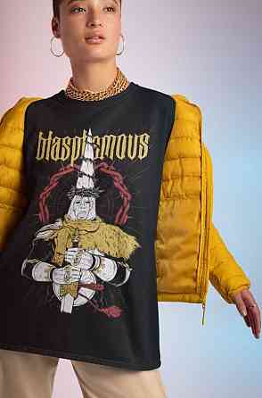 Футболка з аніме принтом Бласпхемоус Гаме Овер Відео оверсайз (S/M/L) Чорний AnimeJ0853 Дніпро