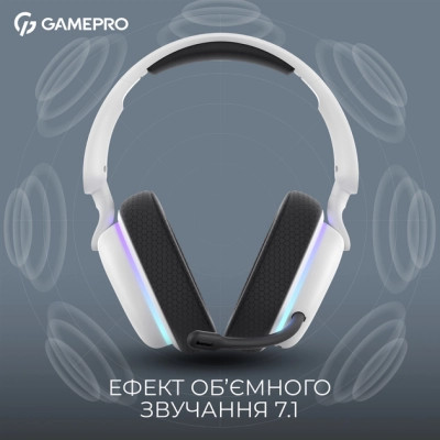 Навушники GamePro Asgard Bragi 7.1 RGB Tri-Mod White (HSW250W) Вінниця - фото 4