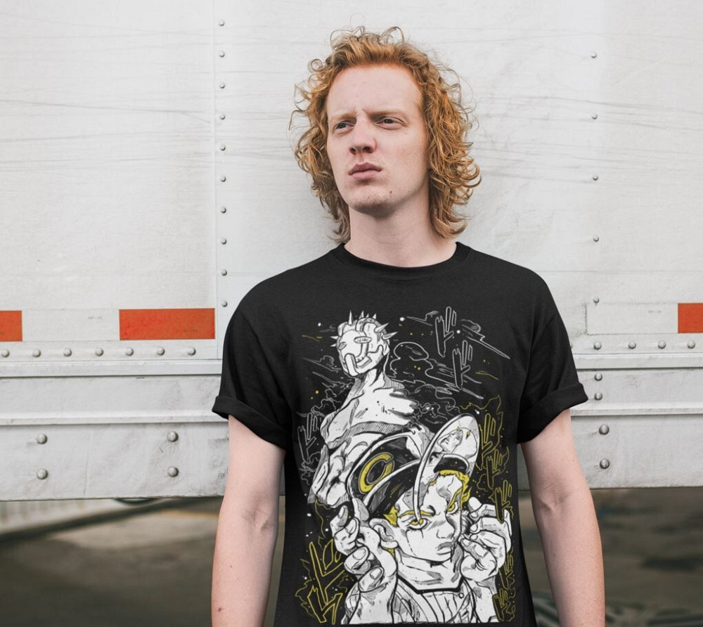 Футболка з аніме принтом Емпоріо Алніно Джоджо С оверсайз (S/M/L) Чорний AnimeJ1079 Дніпро - фото 3