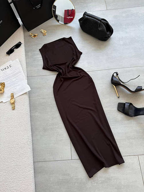 Жіноче романтичне вечірнє плаття з віскозою. Шоколад Одеса - фото 2