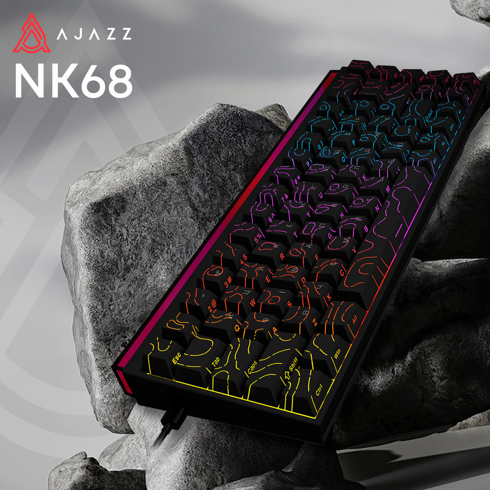 Клавіатура Ajazz NK68 Red Switch Black USB-C (NK68-R-S-B) ( 18955 ) Харьков - изображение 10