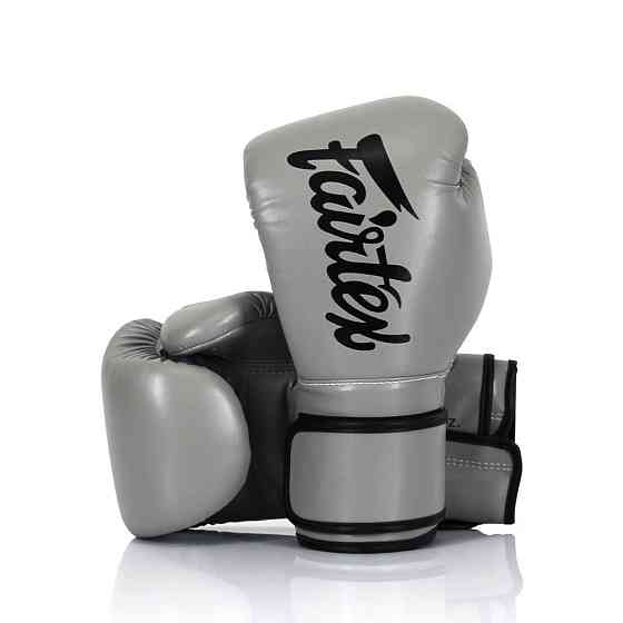 Боксерські рукавиці Fairtex BGV14 Grey 14 унцій (бинти в комплекті) Каменское