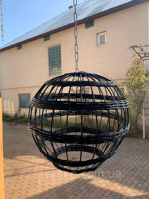 Чорна плетена люстра бра Київ - фото 4