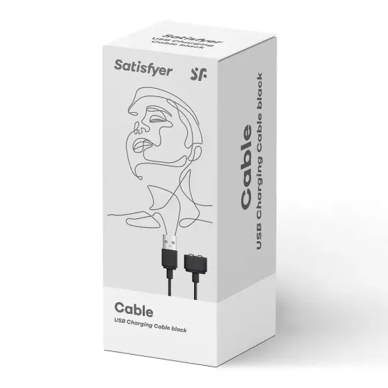 Зарядка (запасний кабель) для іграшок Satisfyer USB charging cable Black Львов