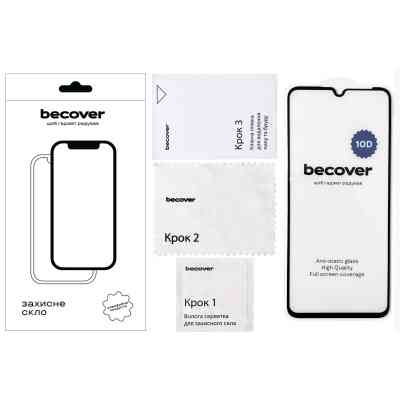 Стекло защитное BeCover Realme Note 50 10D Black (711669) Винница