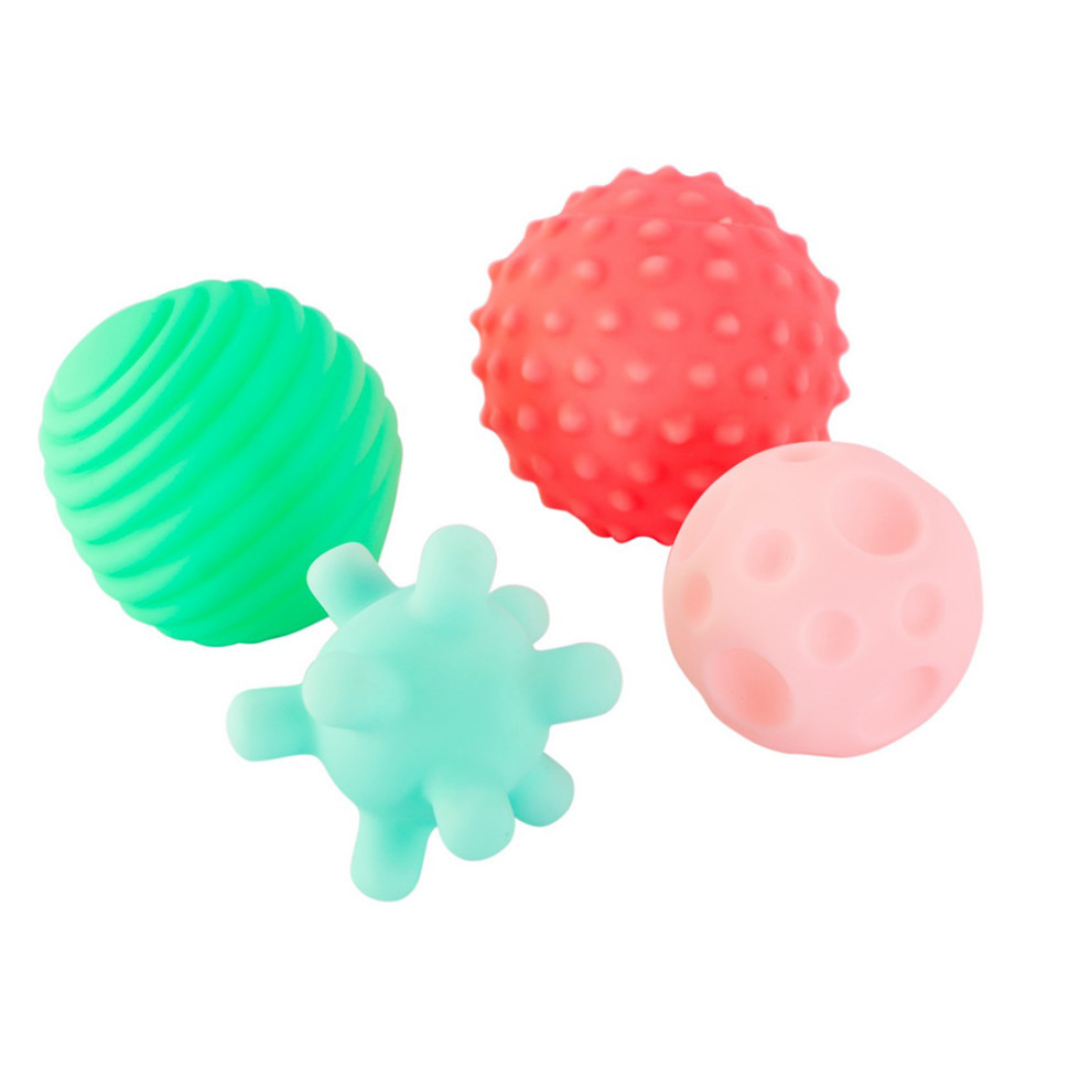 Дитячий набір іграшок для ванної "М'ячики" 9024 у наборі 4 штуки Вінниця - фото 1