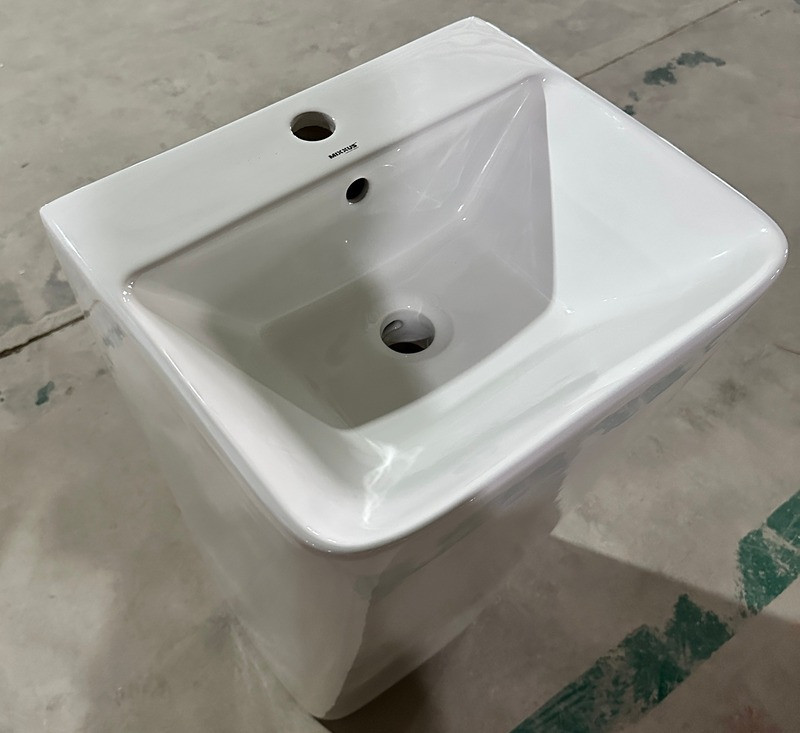 Раковина моноблок Mixxus STYLE-1101 з отвором під змішувач та переливом 440х380х830mm   ( MI6696 ) 37126 Харьков - изображение 8