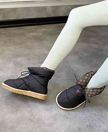 Дутіки жіночі Туреччина 06 чорні (зима, плащівка) (5201) 38р.39р.40р. 39 Коломия