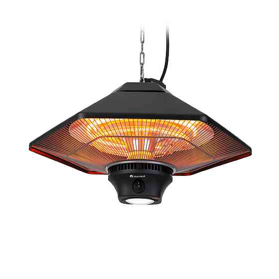 Інфрачервоний нагрівач Heat Hexa 800/1200/2000 Вт галогенний IP34 LED чорний (Німеччина, читати опис) Рівне