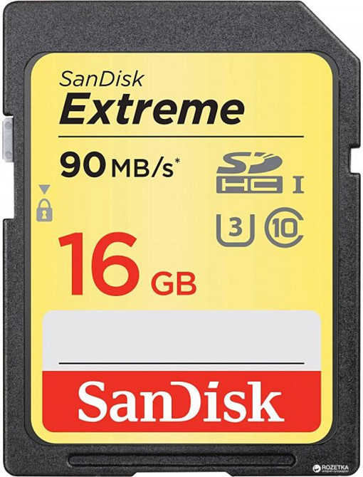 SDHC (UHS-1 U3) SanDisk Extreme 16Gb class 10 (90Mb/s, 600x) Киев - изображение 2
