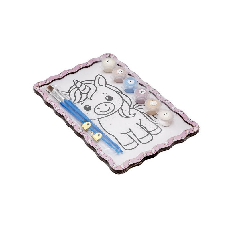 Дитячий набір для розпису по дереву "Єдиноріг" Puz-22981 формат А5 Вінниця - фото 2