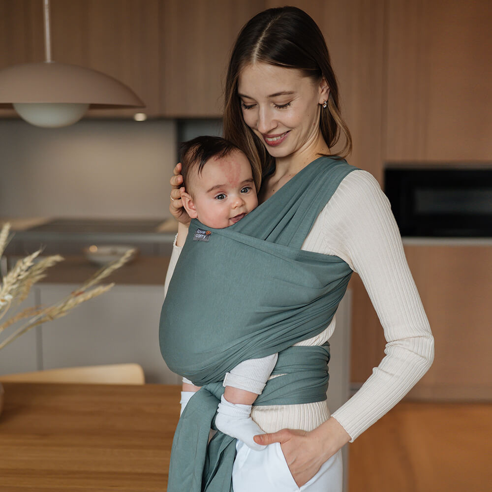 Трикотажний слінг-шарф Love & Carry - Базилік PLUS Київ - фото 5