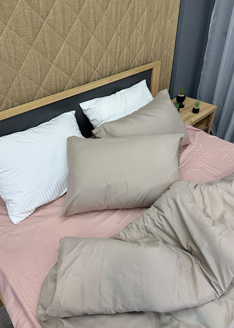 Комплект постельного белья, Decorator Rose Smoke - Pumice Stone Двуспальный 180х215 Тауп с пудровым (88-070) Киев - изображение 8