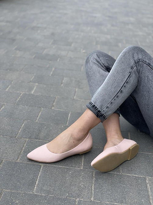 Arcoboletto Балетки жіночі Arcoboletto пудра натуральна шкіра 39р. (4627) Коломыя - изображение 2