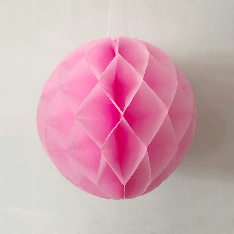 Шар сота из бумаги 20 см для праздника розовый Киев - изображение 1