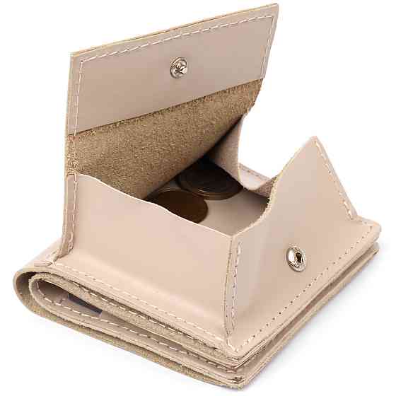 Оригінальне жіноче портмоне з монетницею Бежевий (GRANDE PELLE) Київ