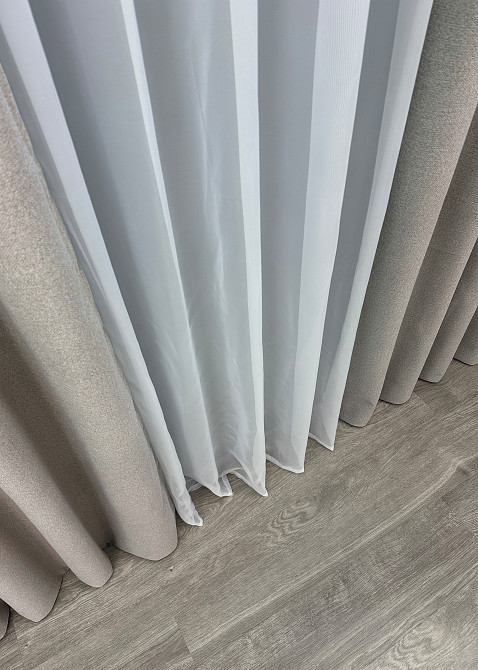 Шторная ткань лен блэкаут 100%, цвет серый 1798ш Киев - изображение 6