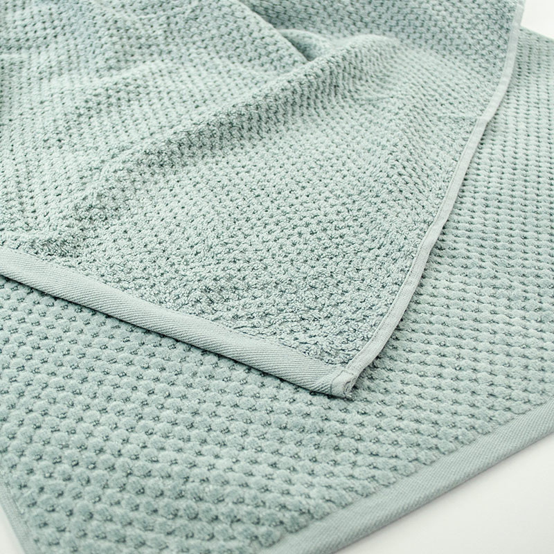 Банное махровое полотенце однотонное 70x140см Damask Премиум качества Жаккардовое с велюром 550г/м2 (Мятный) Сумы - изображение 3