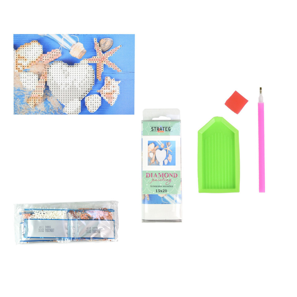 Алмазна мозаїка без підрамника "Райські підводні скарби" YAB29687, 10х15 см Вінниця - фото 2