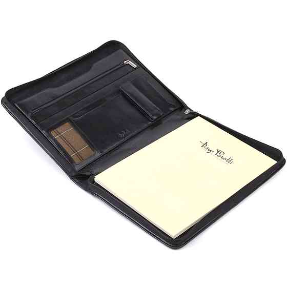 Оригинальная папка с блокнотом из гладкой натуральной кожи Tony Perotti 20850_1 (1278L nero) Черный Киев