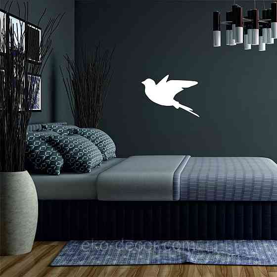 Декоративне настінне Панно «Пташка» Декор на стіну(ціна за 1шт) 20*14 см, Білий Київ