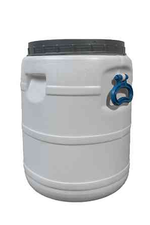 Пластиковая  бочка  30 л пищевая белая бидон  широкая горловина для солений,меда, молока Днепр