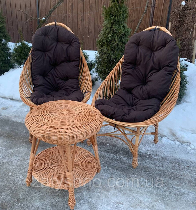 Набор мебели балконный/ Набор мебели плетенный с накидками Киев - изображение 1